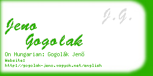 jeno gogolak business card
