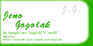 jeno gogolak business card